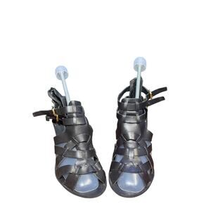 River island leather heeled sandal in good condtion size euro 40